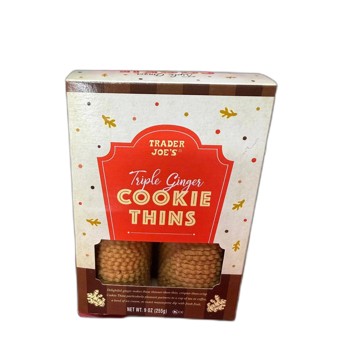 Trader Joe's | ® Tiple Ginger COOKIE THINS - 9 oz