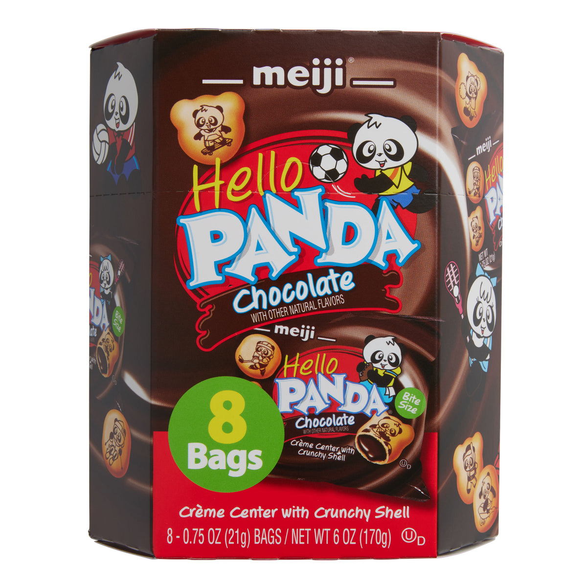 Meiji Hello Panda Chocolate Cookie Bags 8 Pack