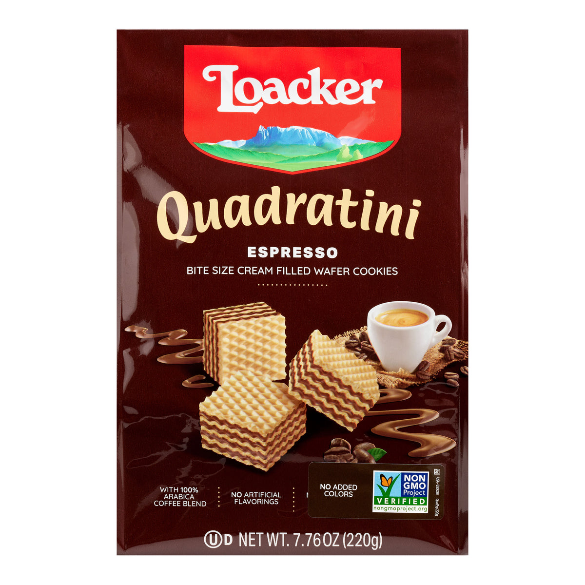 Loacker Quadratini Espresso Wafer Cookies