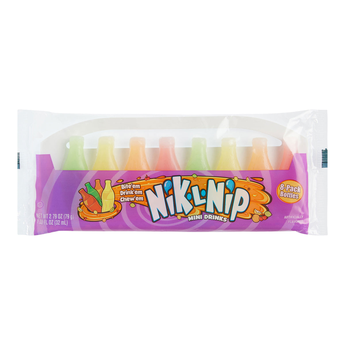 Nik-L-Nip Wax Bottle Candy Drinks 8 Pack