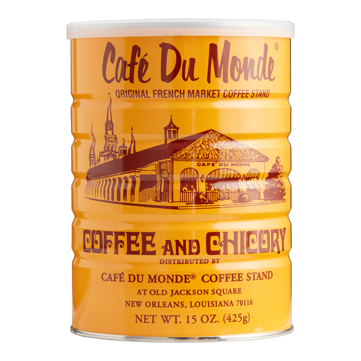 Cafe Du Monde Ground Coffee and Chicory Tin 15 Oz.