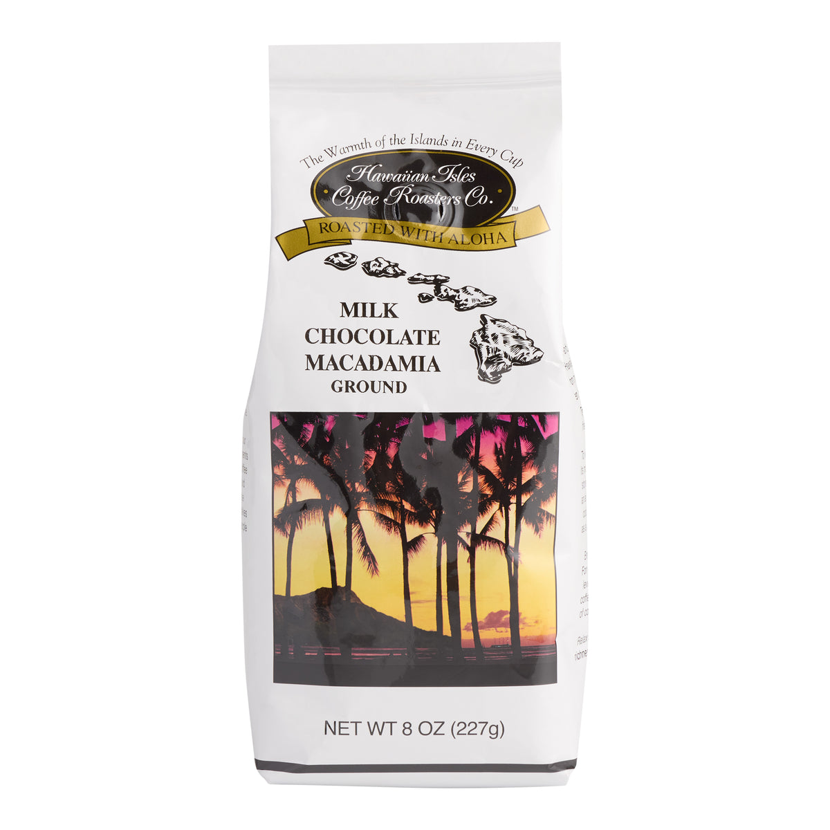 Hawaiian Isles Milk Chocolate Macadamia Ground Coffee 8 Oz.