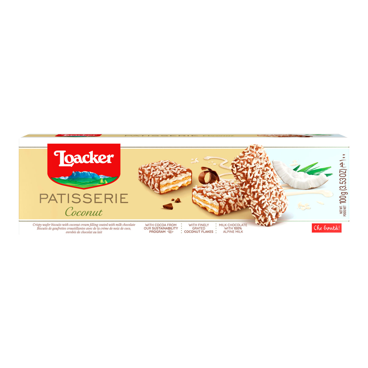 Loacker Patisserie Coconut Wafer Cookies