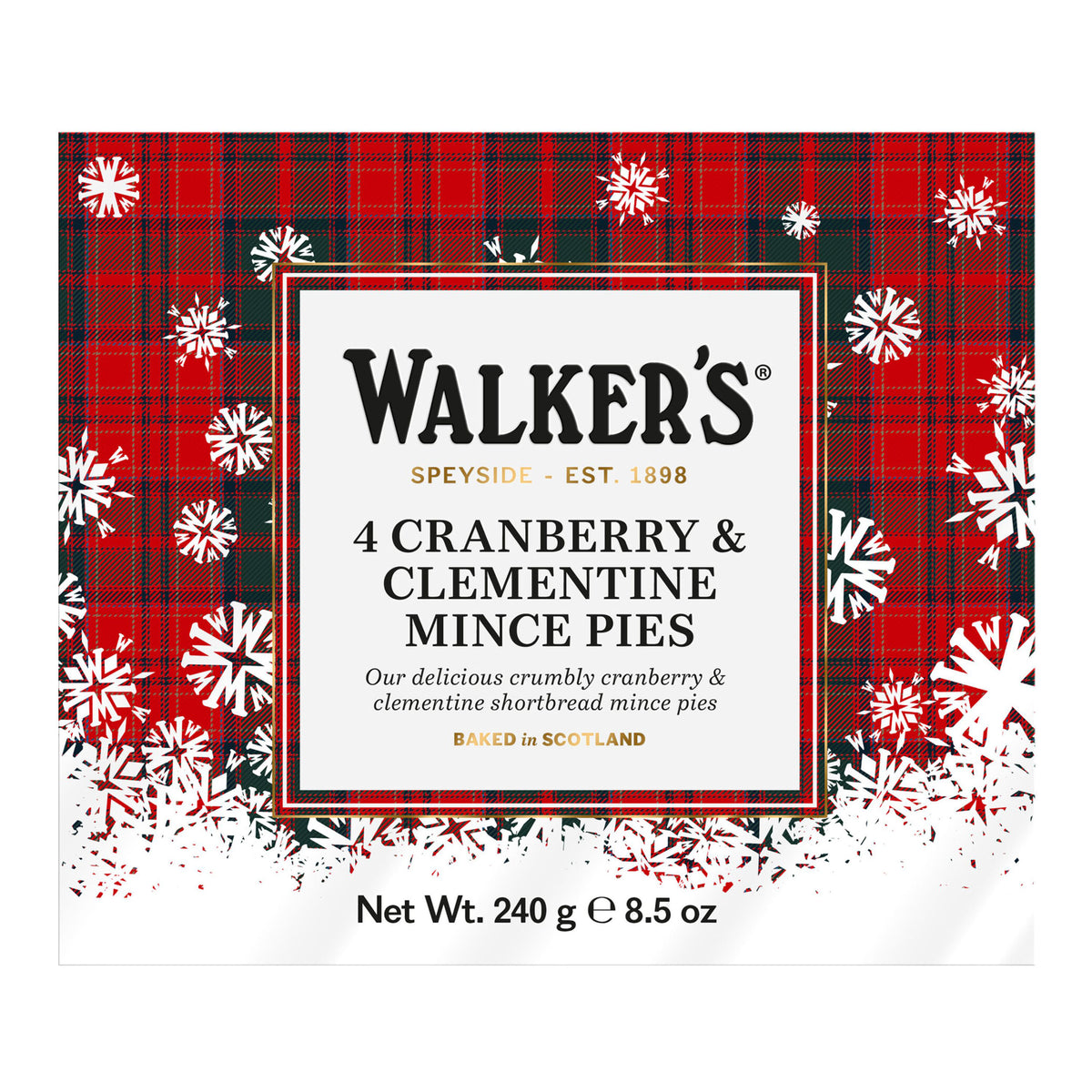 Walker's Cranberry and Clementine Mince Pies 4 Count