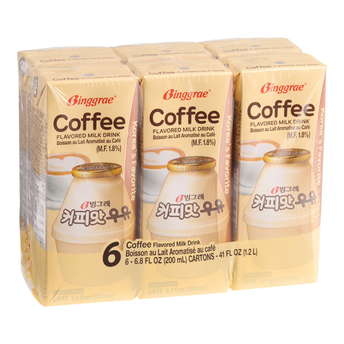 Binggrae Coffee Flavored Milk Drink 6 Pack