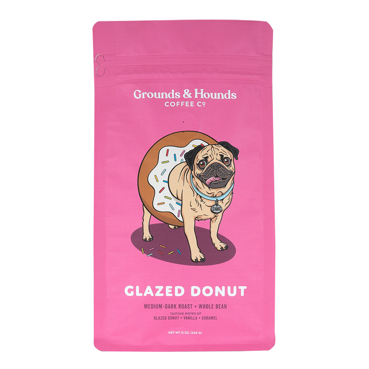 Grounds & Hounds Glazed Donut Ground Coffee 12 Oz.