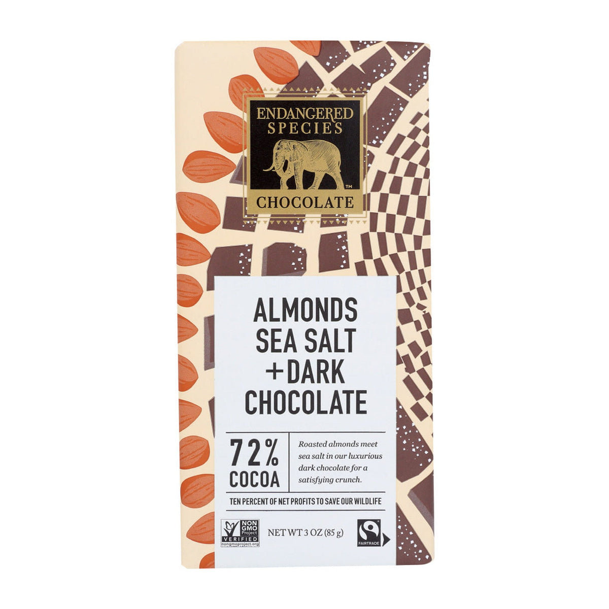 World Market | Endangered Species Almonds & Sea Salt Dark Chocolate Bar