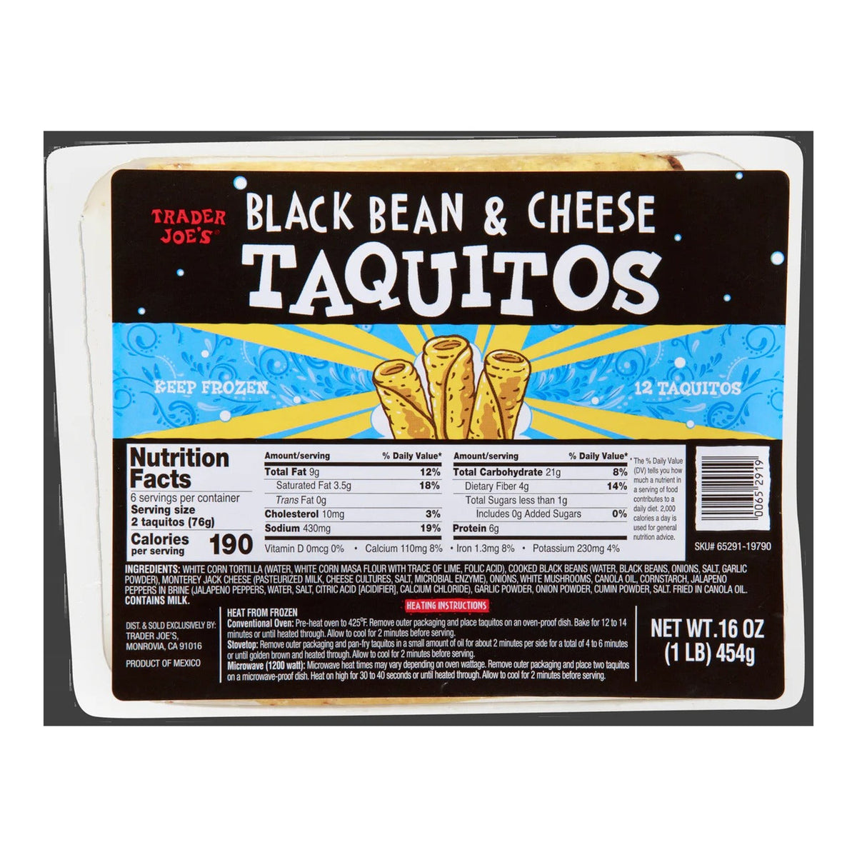 Trader Joe's | Black Bean & Cheese Taquitos