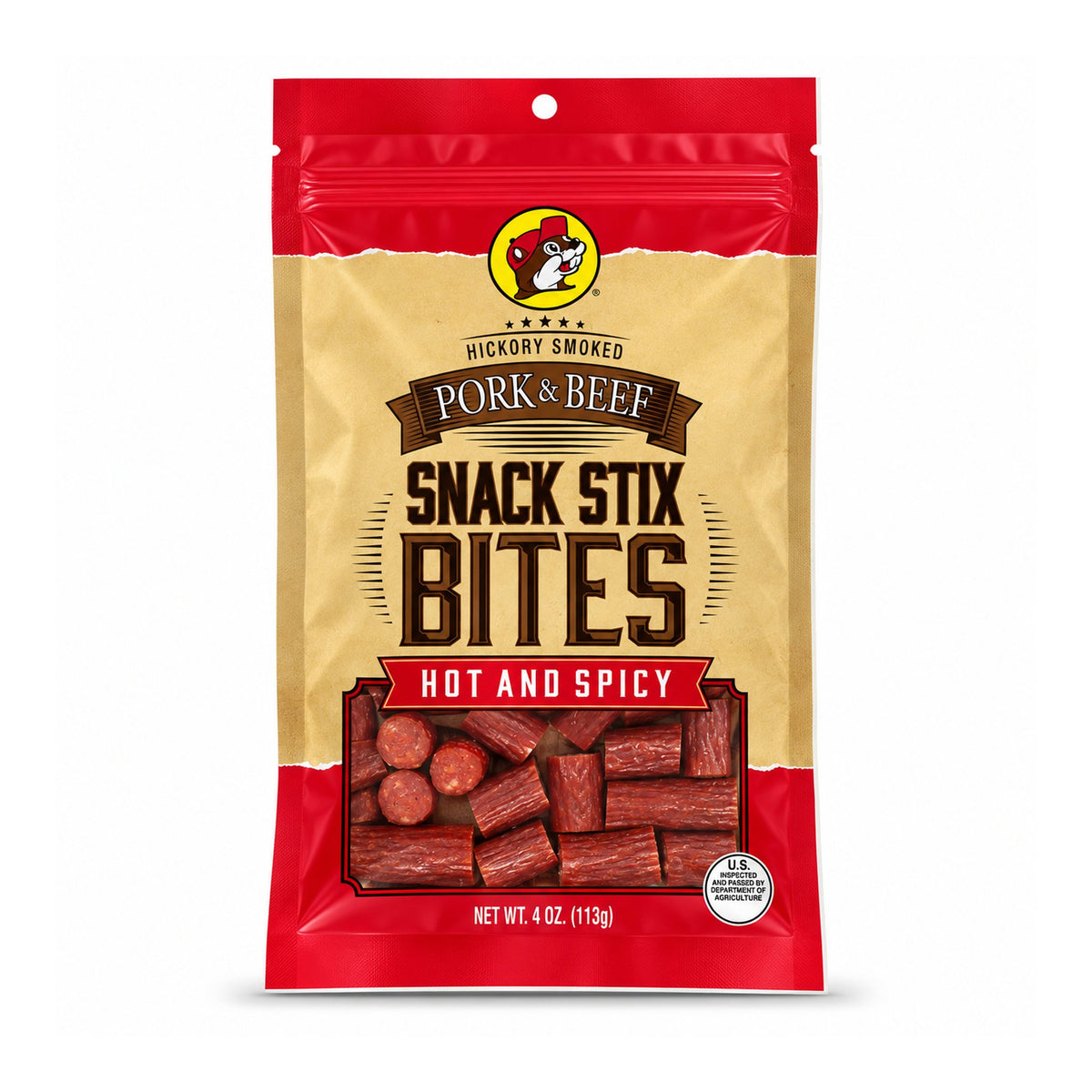 Buc-ee's | Pork & Beef Snack Stix Bites - Hot and Spicy