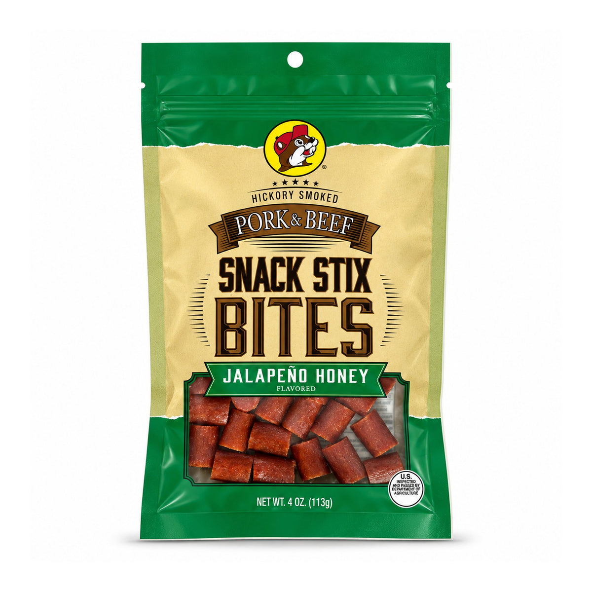 Buc-ee's | Pork & Beef Snack Stix Bites - Jalapeno Honey