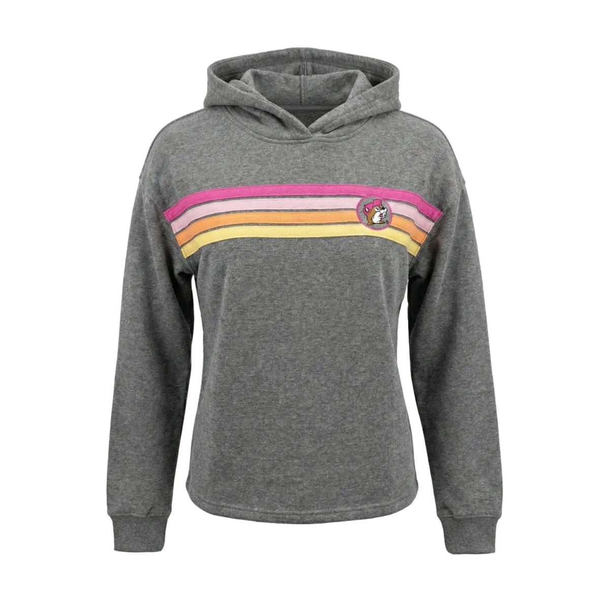Buc-ee's | Grey Retro Sunset Stripe - Hoodie