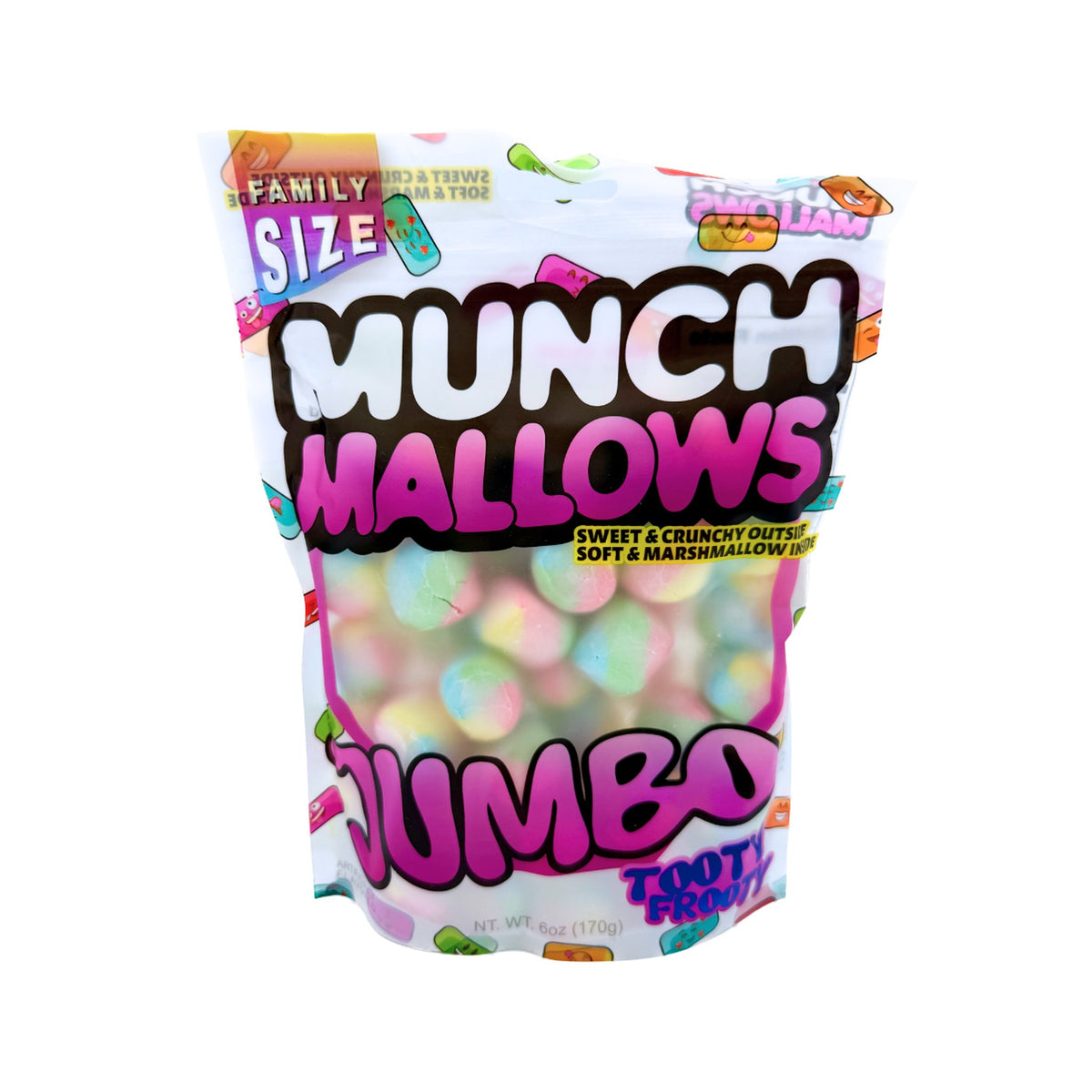 World Market | Munch Mallows Jumbo Tooty Frooty Marshmallows Family Size Bag