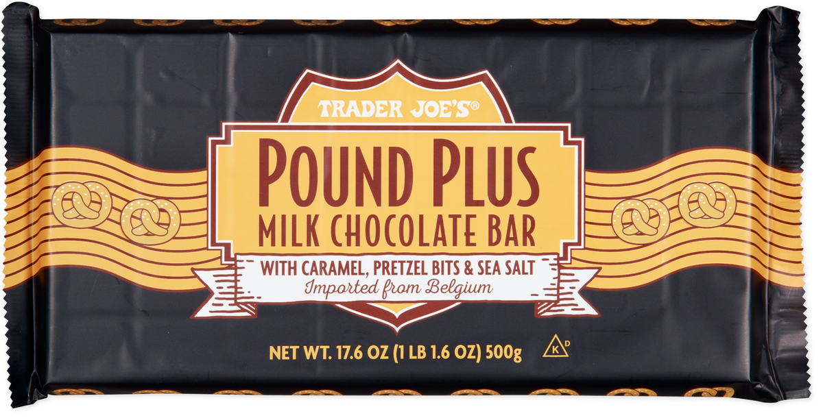 Pound Plus Milk Chocolate Bar with Caramel, Pretzel, Sea Salt