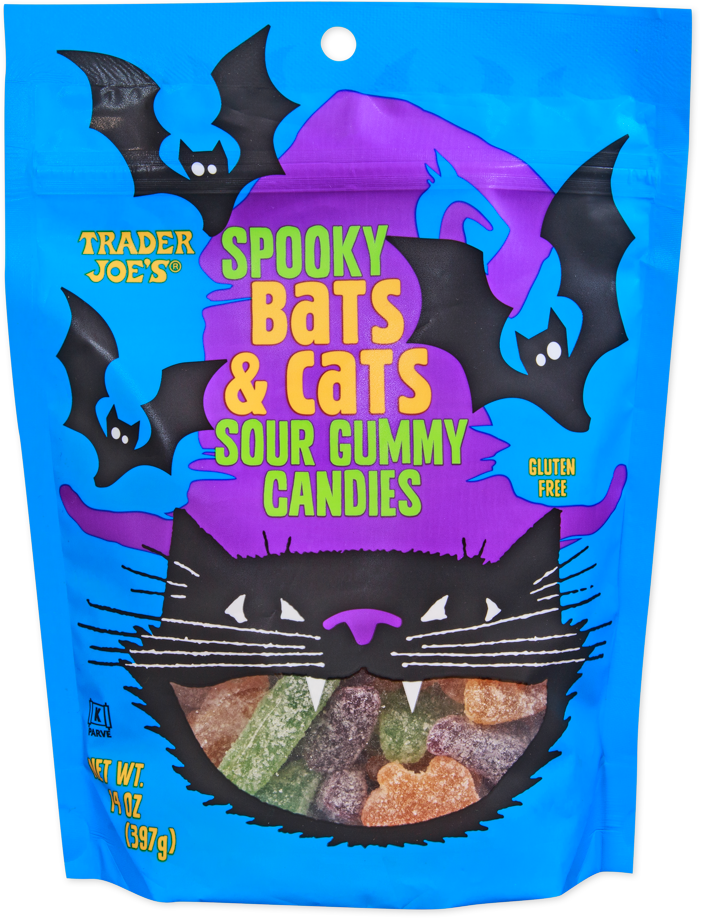 Spooky Bats & Cats Sour Gummy Candies