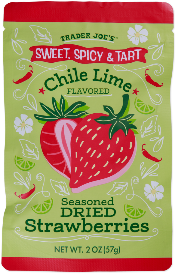 Sweet, Spicy & Tart Chile Lime Flavored Seasoned Dried Strawberries