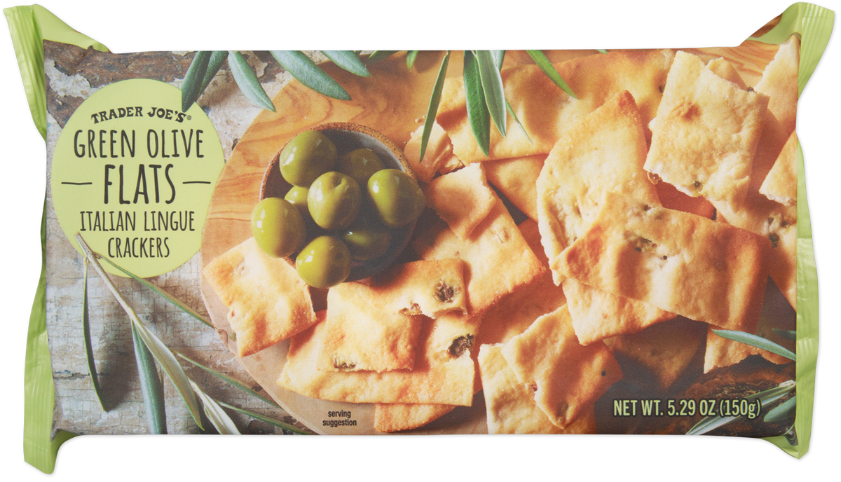 Green Olive Flats Italian Lingue Crackers