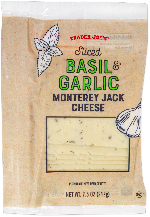 Sliced Basil & Garlic Monterey Jack Cheese