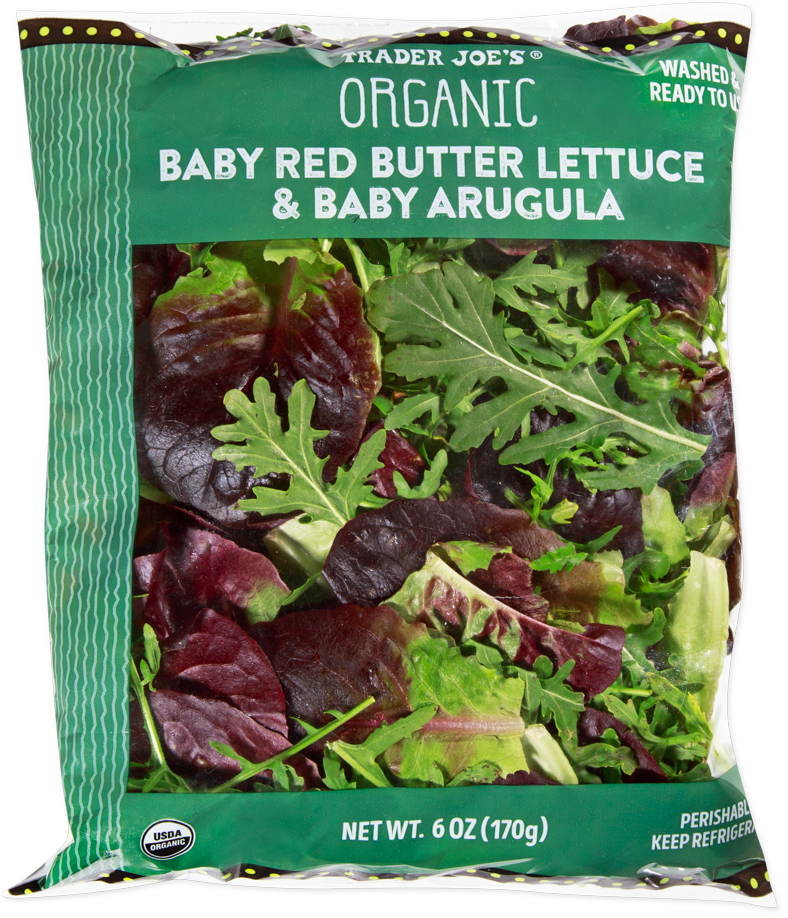 Organic Baby Red Butter Lettuce & Baby Arugula