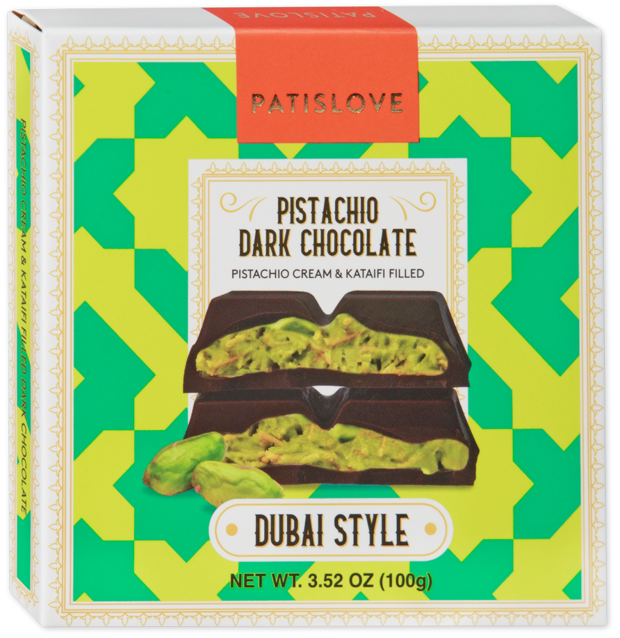 Patislove® Pistachio Dark Chocolate Dubai Style