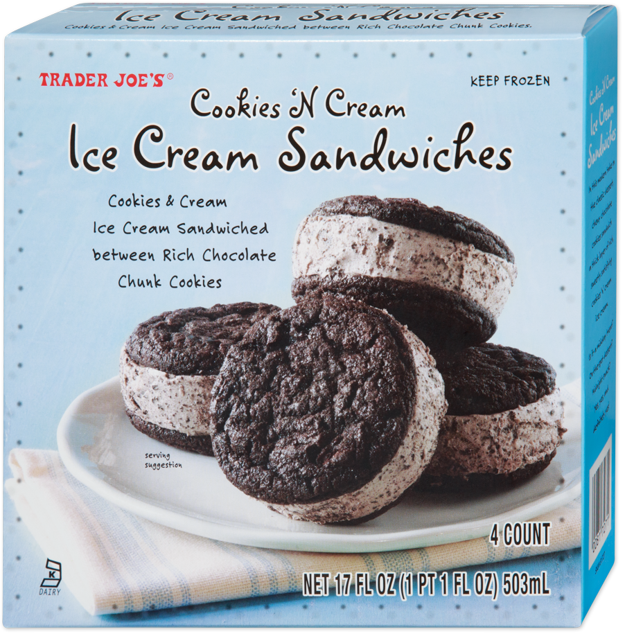 Cookies 'N Cream Ice Cream Sandwiches