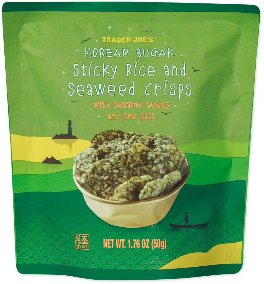 Korean Bugak Sticky Rice and Seaweed Crisps