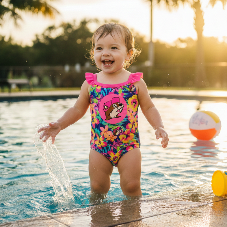 Buc-ee's | Tropical Floral Infant One-piece Swimsuit