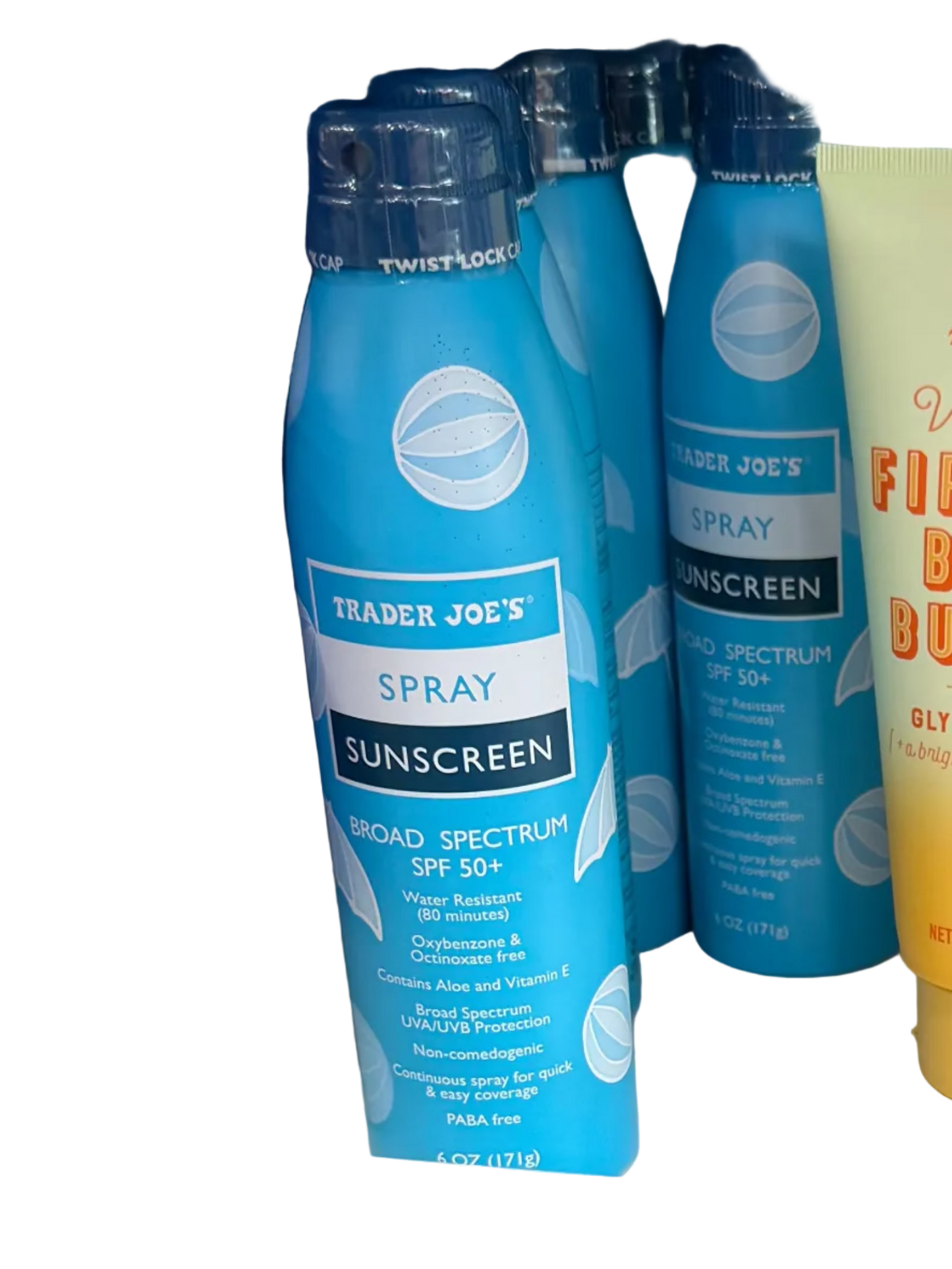 TRADER JOE'S
SUNSCREEN
BROAD SPECTRUM
SPF 50+