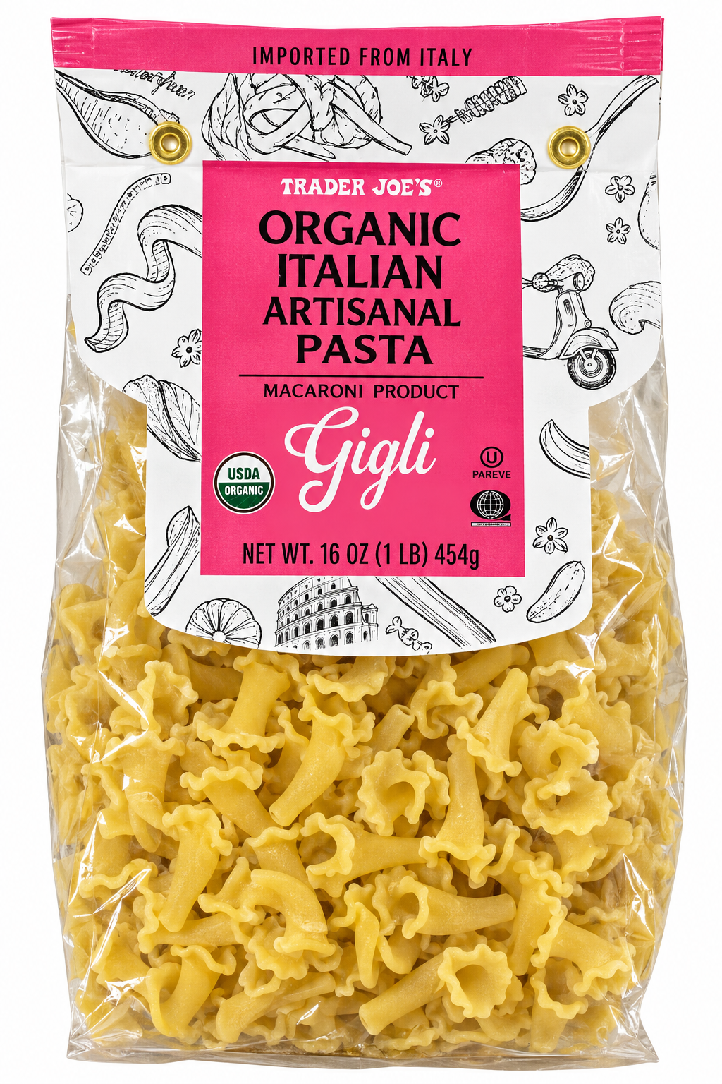 Trader Joe’s Organic Italian Artisanal Gigli Pasta – 16 oz