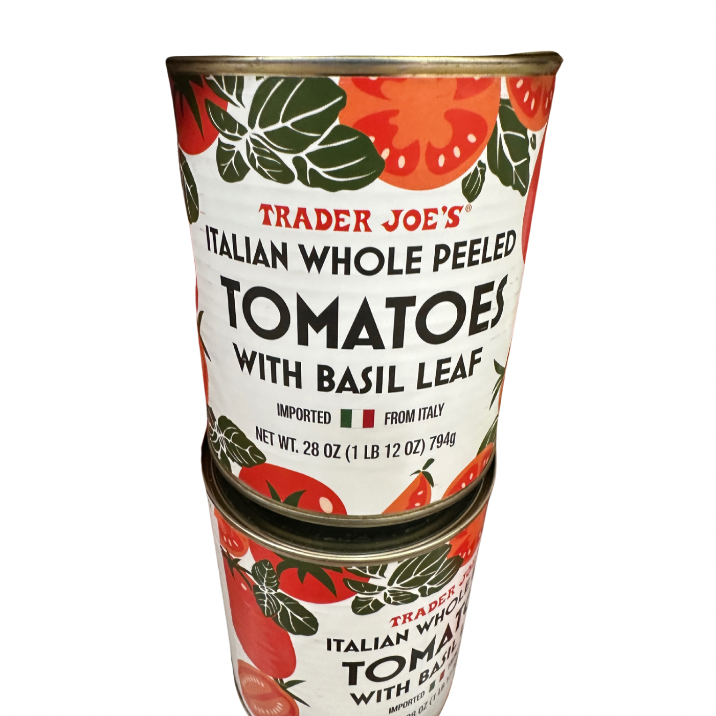 Italian Whole Peeled Tomatoes with Basil Leaf