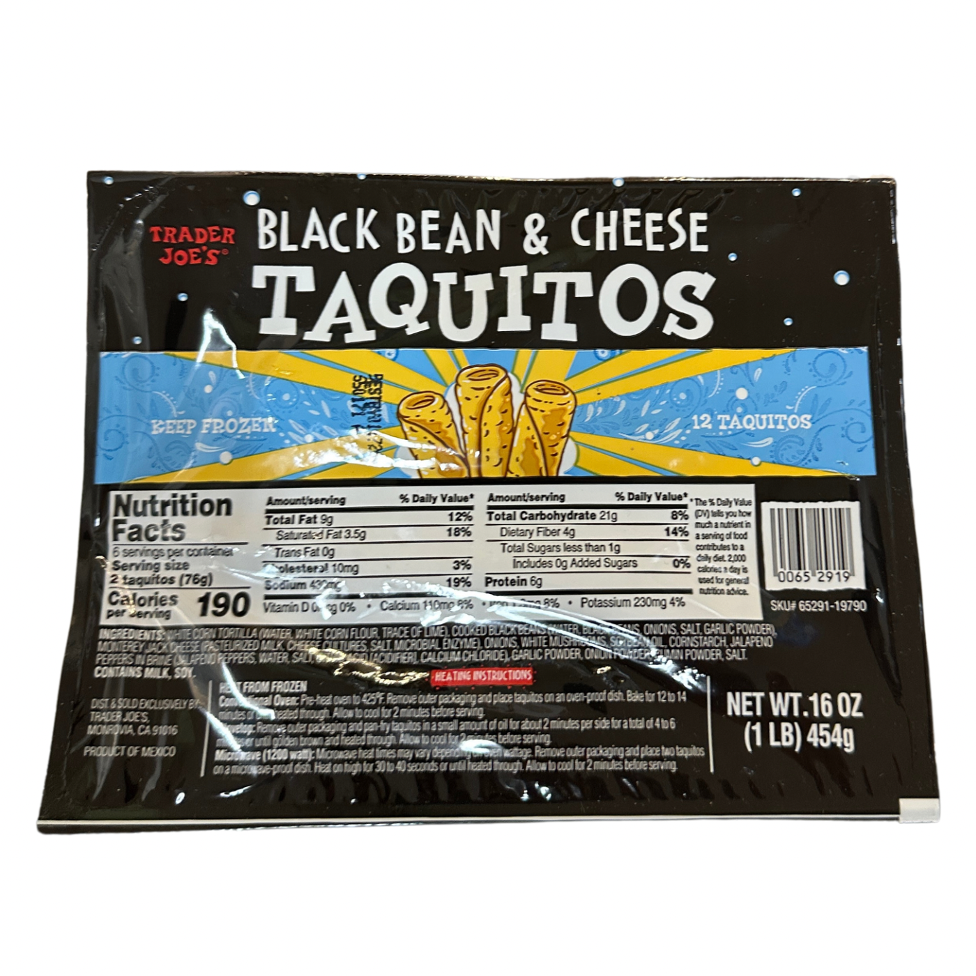 Black Bean & Cheese Taquitos