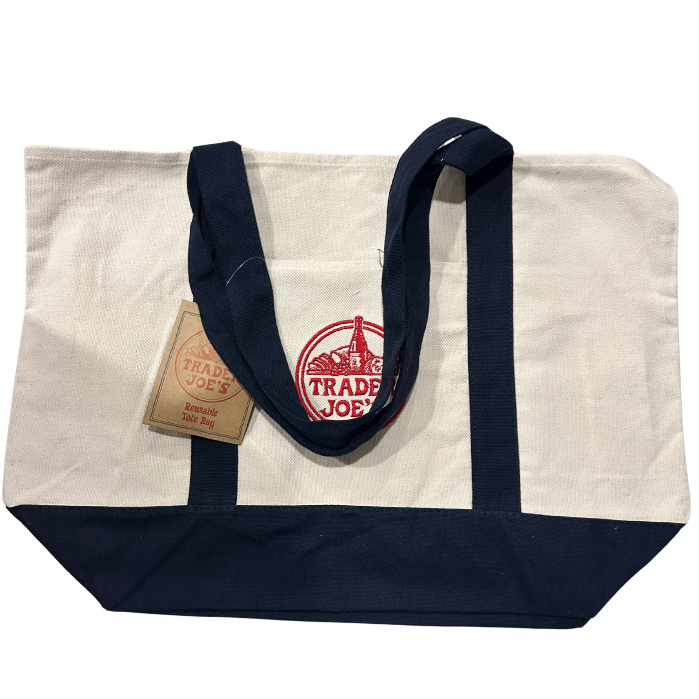 Tote Bag Reusable (Dark NAVY BLUE straps)