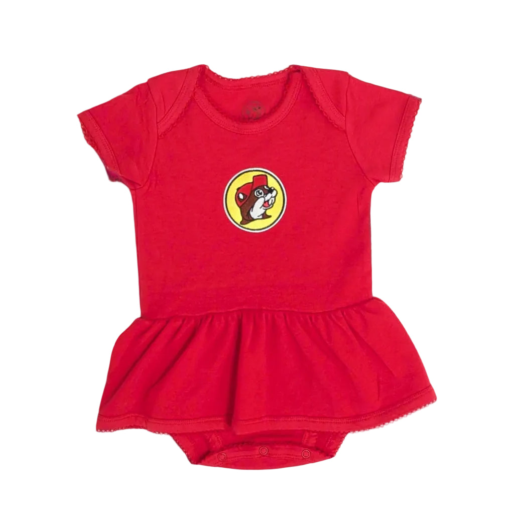 Buc-ee's | Red Classic Onesie Dress – 3 Months