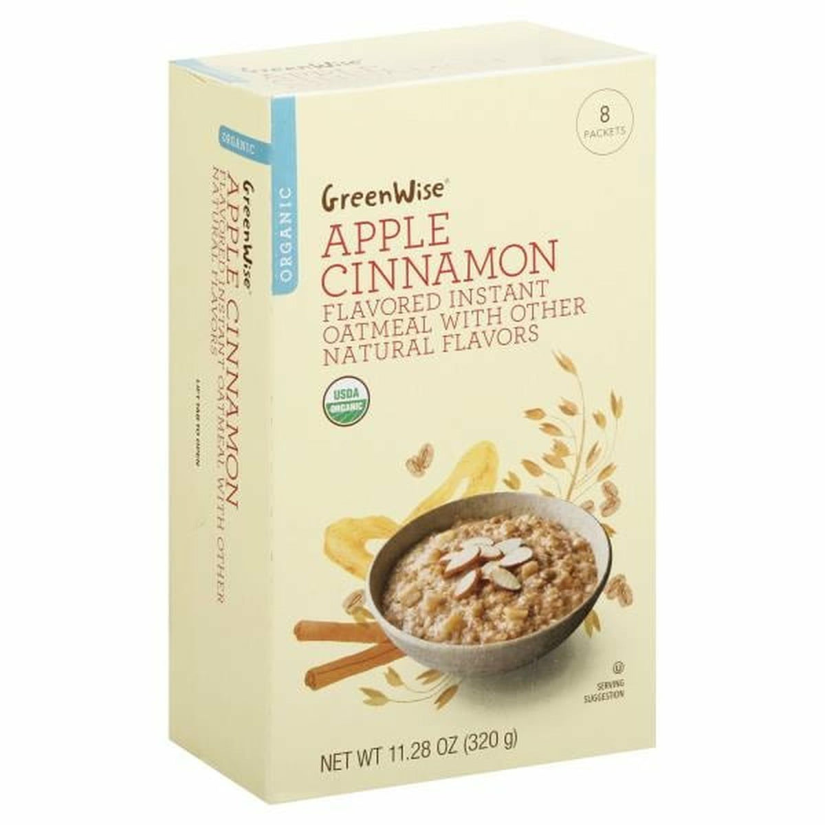 Publix | GreenWise Oatmeal, Organic, Apple Cinnamon 11.29 oz