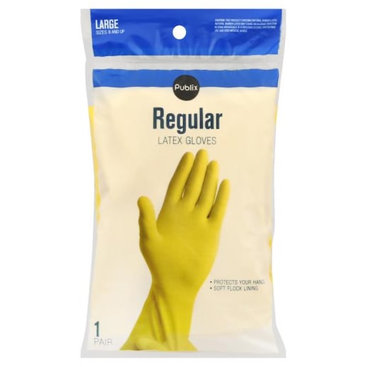 Publix Latex Gloves Regular Large
