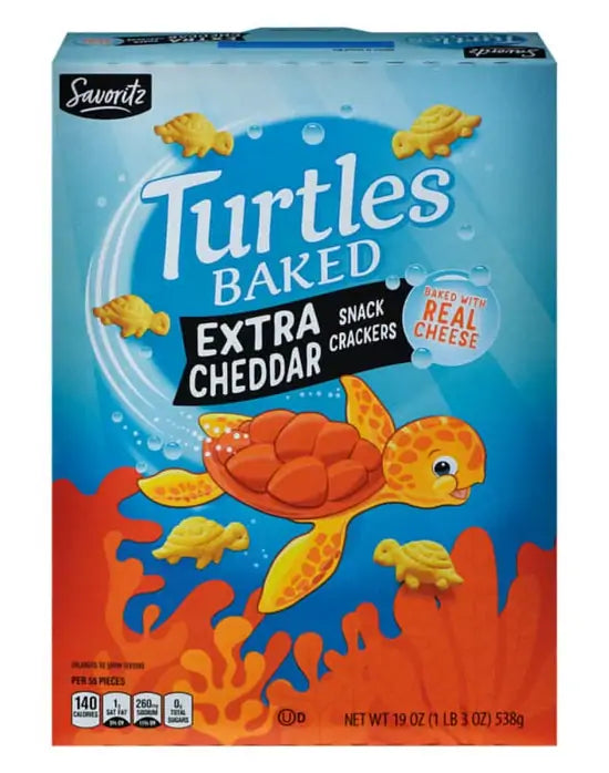 Aldi | Savoritz Turtles Extra Cheddar Crackers - 19 oz