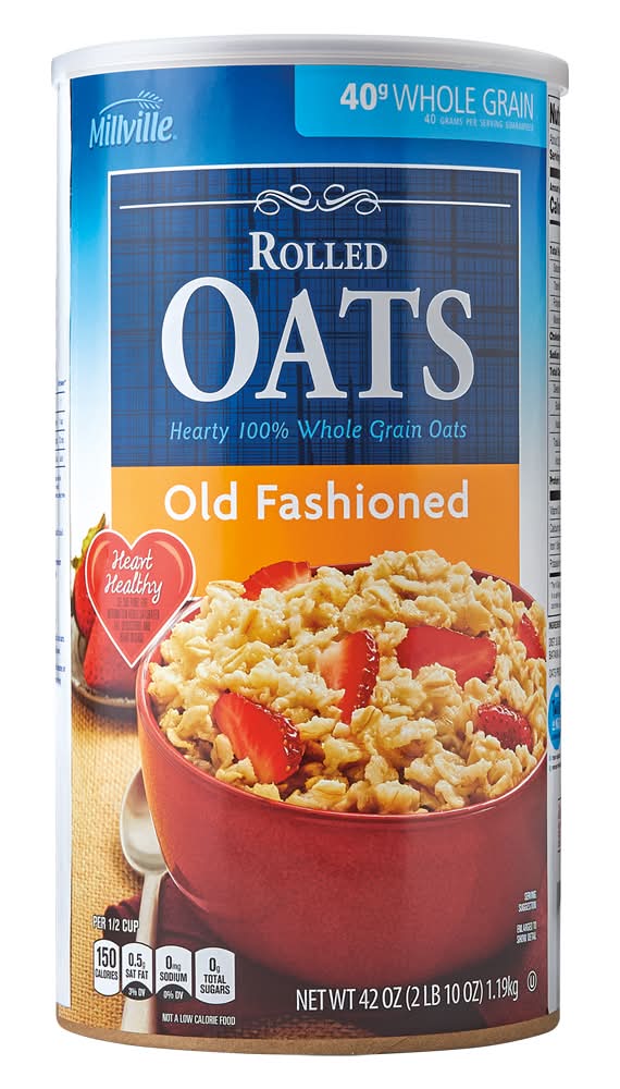 Aldi | Millville Old Fashioned Whole Grain Rolled Oats - 42 oz