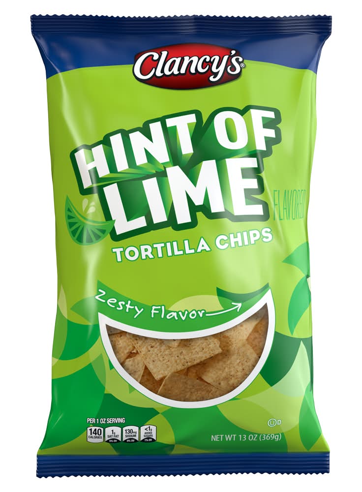 Aldi | Clancy's Hint of Lime Tortilla Chips - 13 oz