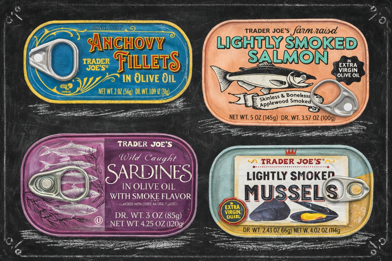 Seafood from the tin