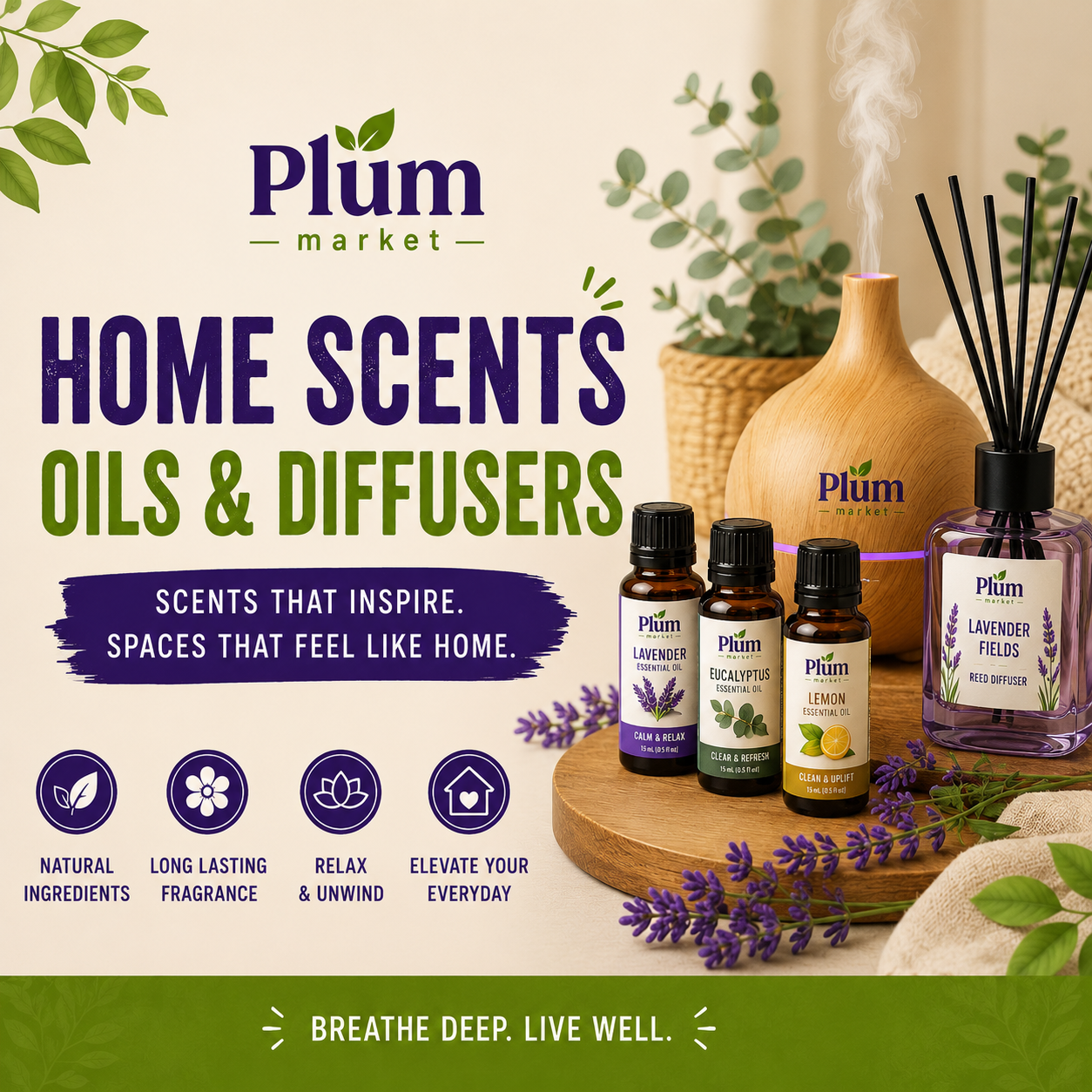 Home Scents, Oils & Diffusers