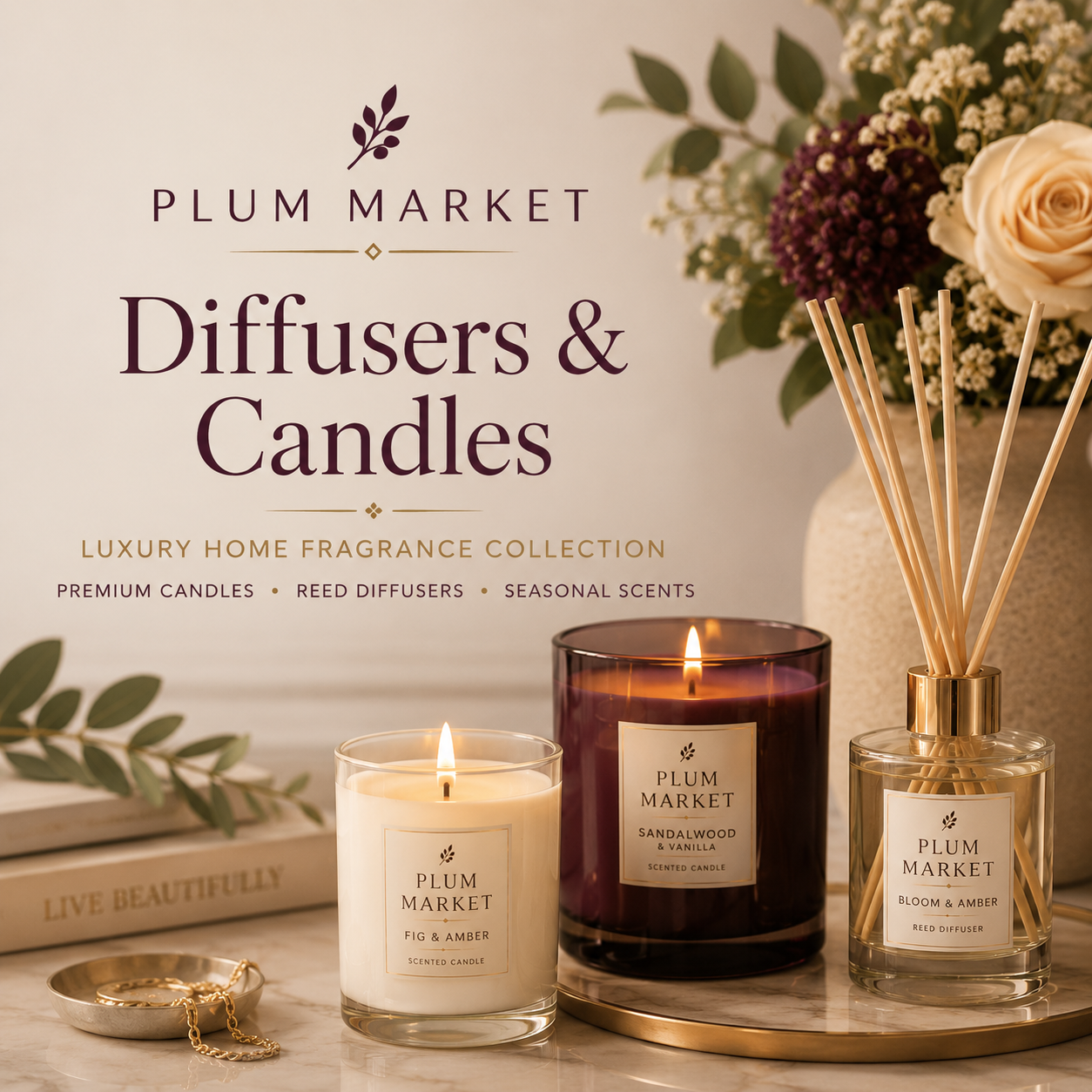 Plum Market Diffusers & Candles
