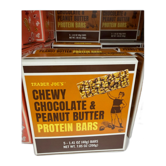 CHEWY CHOCOLATE & PEANUT BUTTER PROTEIN BARS 7.05 oz | Trader Joe's