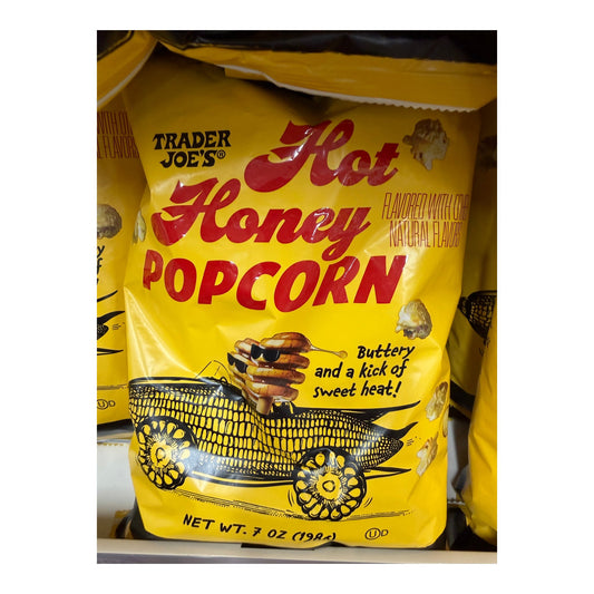 Trader Joe's | Hot Honey HANURED WITH ONE NATURAL FLAMBO POPCORN - 7 oz
