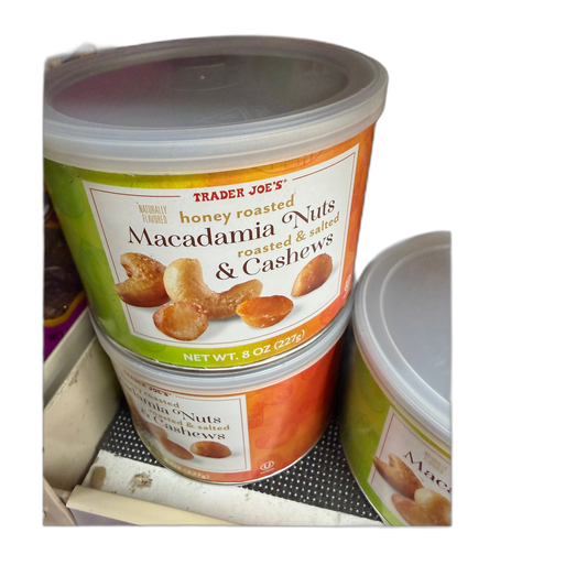 Trader Joe's | Honey roasted Macadamia Nuts, roasted & salted Cashews