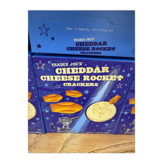 Trader Joe's | CHEDDAR CHEESE ROCKET CRACKERS