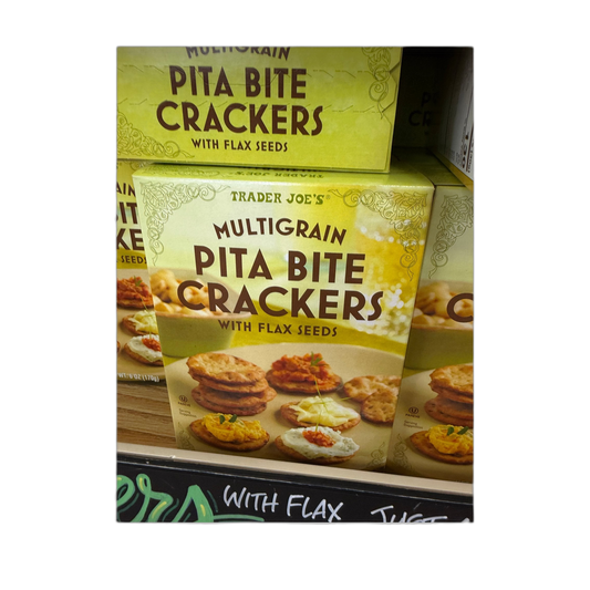 Trader Joe's | MULTIGRAIN PITA BITE CRACKERS WITH FLAX SEEDS
