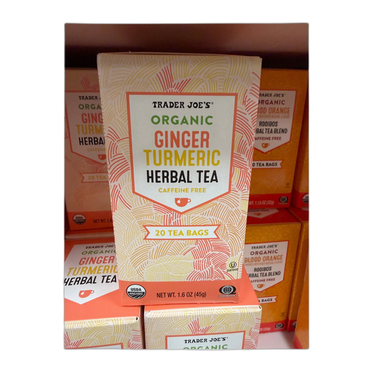Trader Joe's | ® ORGANIC GINGER TURMERIC HERBAL TEA CAFFEINE FREE - 1.6 oz