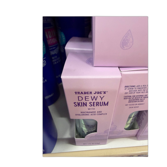Trader Joe's | ® DEWY SKIN SERUM WITH NIACINAMIDE AND HYALURONIC ACID COMPLEX NET 1 FL 87 - 28 g