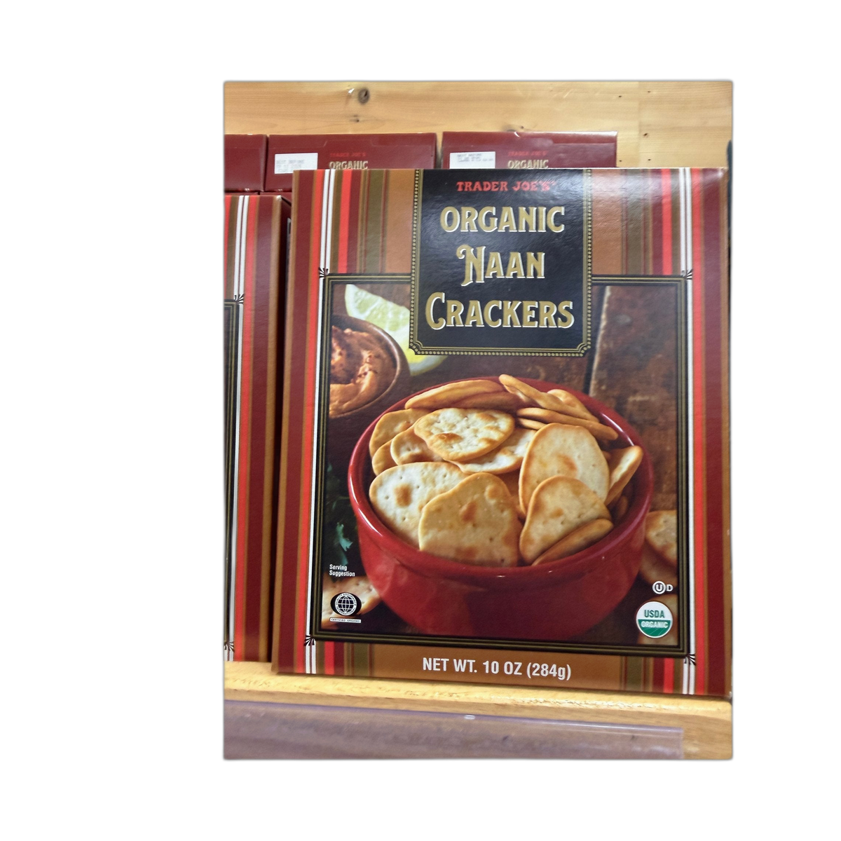 TRADER JOE ORGANIC NAAN CRACKERS 10 oz
