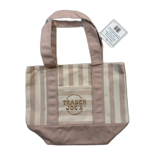 Trader Joe's | Striped Mini Canvas Tote - Beige