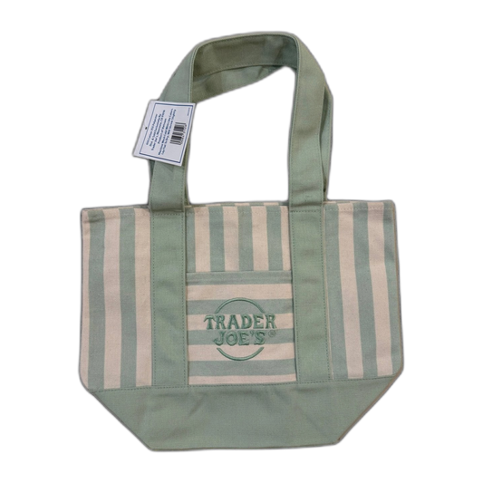 Trader Joe's | Striped Mini Canvas Tote - Blue